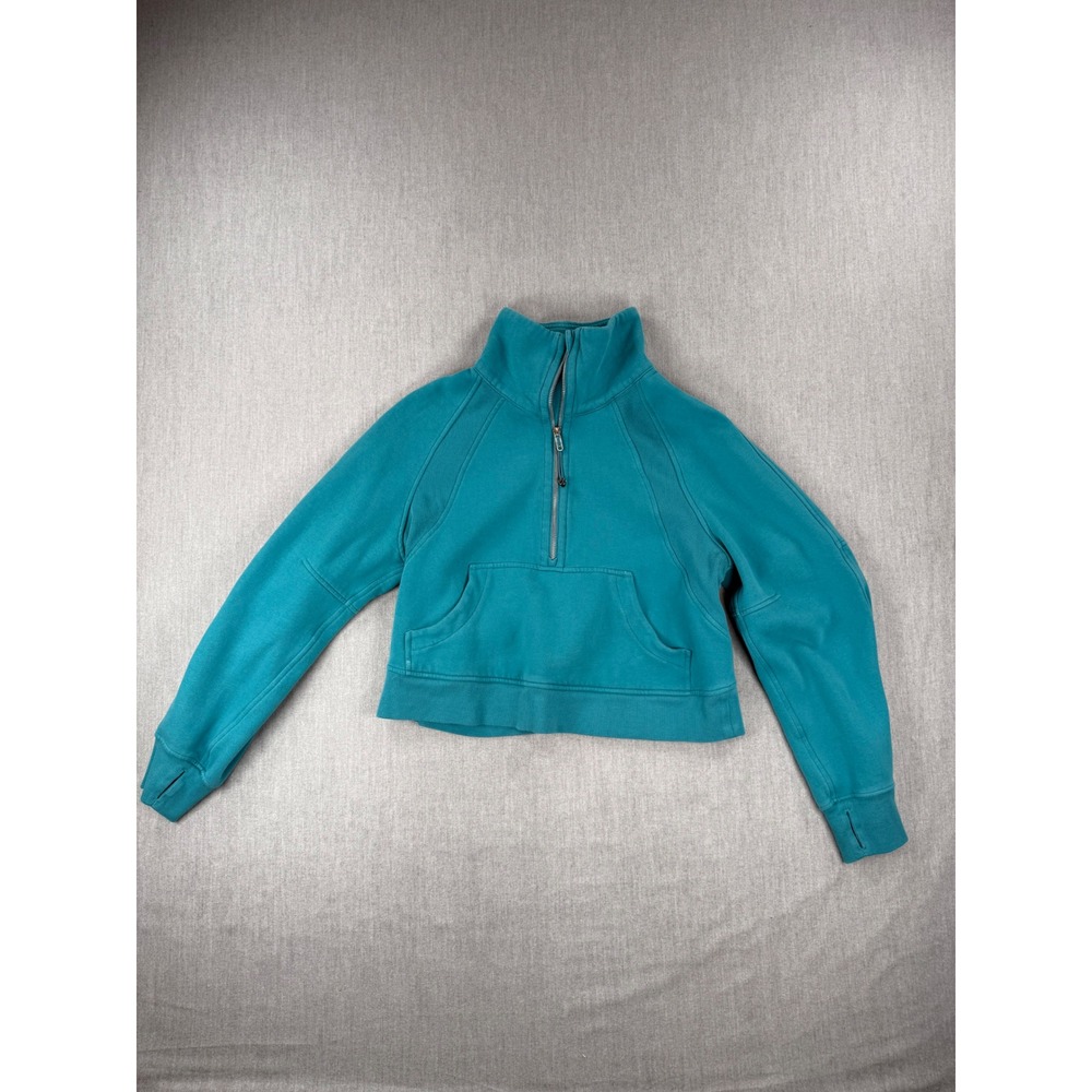 Lululemon Scuba Oversized Half-Zip Hoodie Teal Blue XS/S LW3FJ6S